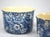 Set of 5 Blue English Ironstone Chintz Transferware Nesting Measuring Bowls w/ Flowers- Farmhouse Kitchen Decor