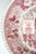 Farmhouse Scenery Grazing Cows / Cattle Red Transferware Plate