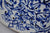 Antique English Victorian Cobalt Blue Transferware Meat Drainer Staffordshire Mezzanine Aesthetic Movement China
