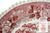 Farmhouse Scenery Grazing Cows / Cattle Red Transferware Plate