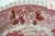 Farmhouse Scenery Grazing Cows / Cattle Red Transferware Plate
