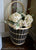 Handwoven Rattan / Wicker Rolling Wheels French Market Basket