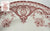 Red Pink Vintage English Transferware 10" Plate Shabby Roses and Victorian Scrolls