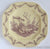 Antique Adams Lavender Purple English Transferware Square Plate Bird and Basket of Fruit