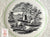 Vintage Wedgwood Black Toile Transferware Plate Billy Goat & Row Boat Embossed Sunflower Border Green Trim