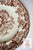 Vintage Copeland Spode Brown & Cream Transferware Floral Roses Transferware Plate Toile Roses