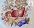 Vintage Wedgwood Hand Painted Basket of Fruit Red Transferware Salad Plate Border