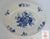 Lg Bountiful Fruit & Flowers Vintage English Blue & White Transferware Platter Basket of Fruits & Flowers