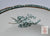 Antique Gustafsberg Swedish Teal Transferware Soup Bowl Plate Sparrow Bird Butterfly & Botanicals