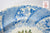STUNNING & VERY RARE William Smith & Co ' WEDGeWOOD ' Fruit Basket Multi Blue Faux Bois Light Blue Polychrome Transferware Plate
