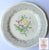 Rare Vintage Gray Transferware Plate w/ Hand Painted Flowers & Roses Ridgway