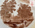 Brown Vintage Transferware Plate - Farmer Horse & Cart English Countryside Pastoral Scene White Embossed Border