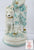 Pair Vintage Parisian French Country Figurines Boy & Girl with Dogs Pale Blue Flowers