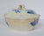 Antique Victorian Blue & White Botanical Floral Transferware Covered Soap Dish & Drainer