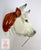 Vintage Brown & White Hereford Bull Head Wall Pocket Hanging Planter w/ Towel Ring