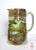 Rare Royal Staffordshire Silver Overlay Green Glaze Chocolate Coffee Pot Brown Transferware Rural Scenes Jenny Lind