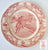 Red Colonial Times Transferware Plate Paul Revere's Ride American History Historical Staffordshire