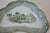 Antique Staffordshire Green Transferware Bone Dish Crescent Plate Grecian Ridgway