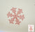 Vintage Pink Transferware Johnson Brothers Snow Crystals Snowflake Platter