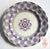Antique Purple Transferware Plate Caledonian Tartan Plaid Staffordshire Ridgway