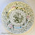 STUNNING circa 1835 Rare Pink Green Two Color Transferware Plate New Stone China Roses Urn