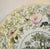 STUNNING circa 1835 Rare Pink Green Two Color Transferware Plate New Stone China Roses Urn
