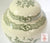 Vintage Green Transferware Floral Chinoiserie Ginger Jar / Cookie Jar Crown Devon