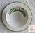 Antique Green English Transferware Cup and Saucer  Embossed Floral Border