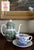 Vintage Green Toile Coffee Pot Teapot Travelers Horses Roses