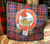 Clan Macdonald Scottish Tartan Plaid Coat of Arms & Motto Wool Needlepoint Pillow Cover