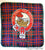 Clan Macdonald Scottish Tartan Plaid Coat of Arms & Motto Wool Needlepoint Pillow Cover