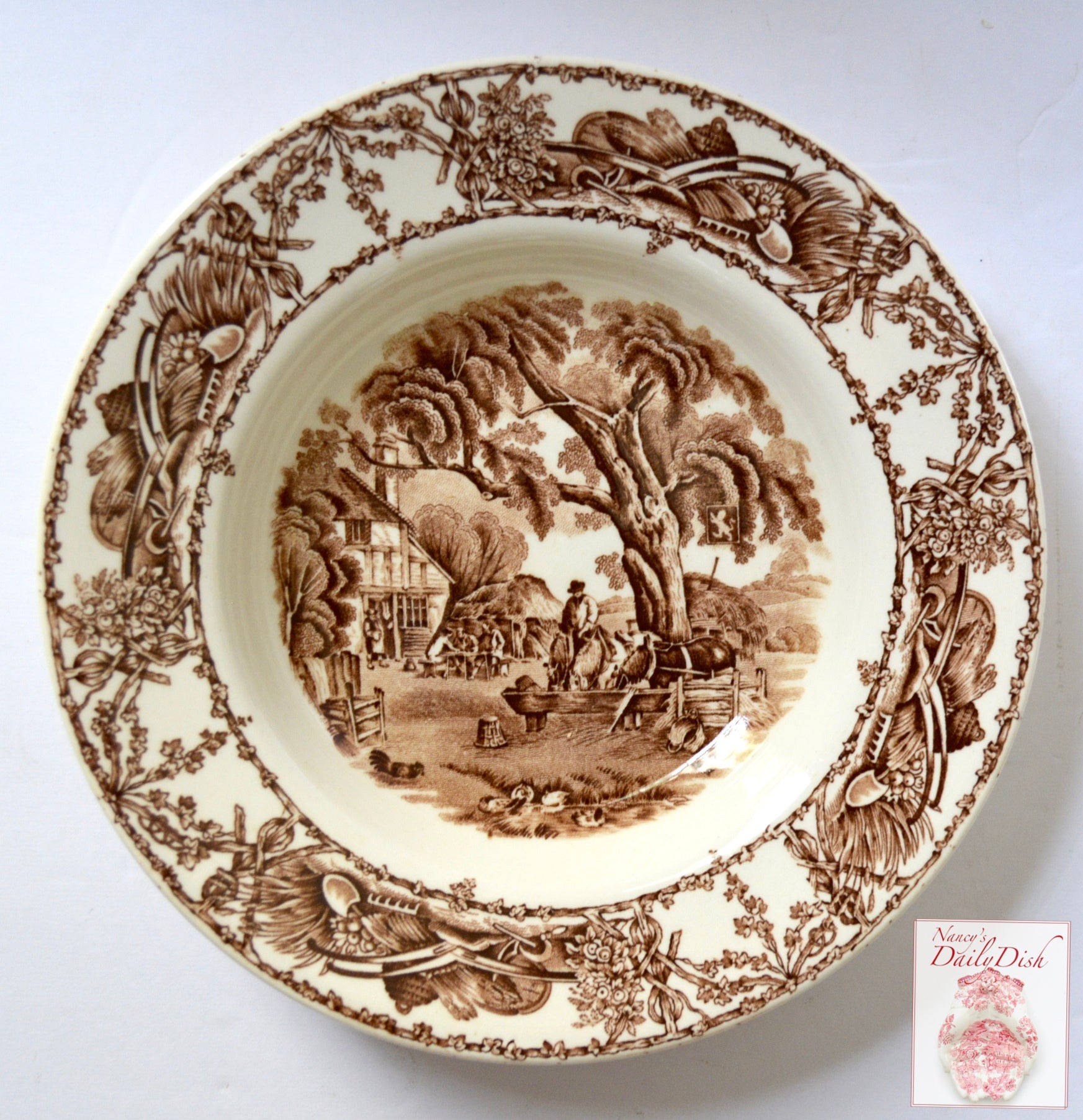 Pottery Brown Antique Dishes Old Brown Stoneware Dishes