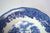 Vintage English Blue Toile Transferware Chequers Cereal / Salad Bowl Romantic England