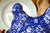 Calico Blue Chintz Transferware English Ironstone Nesting Hen French Country Egg Basket Tureen