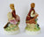 Antique Pair French Victorian Figurines Boy & Girl w/ Birds & Birdcages Hand Painted