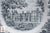 Scenic Black Toile Transferware Square Plate Romantic England Grazing Deer English Castle