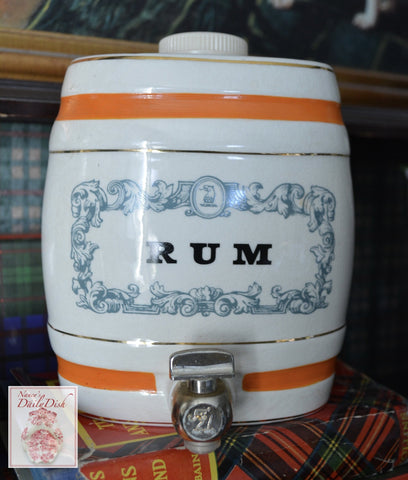 Vintage RUM English Advertising Decanter / Liquor Bottle for Lamp / Decor