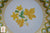 Yellow Transferware Plate Spode Copeland Lattice and Geraniums Flowers