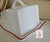 Vintage Ironstone Red & White Cheese Dish Stand Transfer English Farmhouse Style
