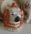 Staffordshire Spaniel Dog Head Jar Canister Figurine  - English Country Decor