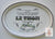 French Advertising Black Transferware Fish Platter Gastronomie Le Thon Le Rouge de Sardaigne