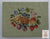 Light Green Antique Needlepoint on Board Bouquet of Fruits & Flowers - French Country Kitchen