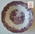Vintage English China Purple Transferware Chequers Bowl Romantic England