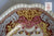 Spode Copeland Brown Transferware Continental Views Square Plate Hand Painted Blue Pink Yellow