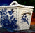 RARE Antique Victorian Staffordshire Blue English Transferware  Bird & Nest  Basket Box Aesthetic Movement