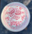 Vintage Red Transferware Floral Chinoiserie Ginger Jar / Cookie Jar Crown Devon