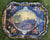 Stunning Vintage Tole Tray Windsor Castle Frogmore House Cows Butterflies Roses Queen Mary