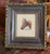 Vintage Framed Needlework Petit Point Horse 🐎 Head Portrait Equine Equestrian Horses