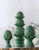 Artichoke Pedestal Figurine Green Glazed Ceramic