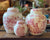 Large Red & White Chinoiserie Prunus English Ginger Jar Vases Vintage Transferware
